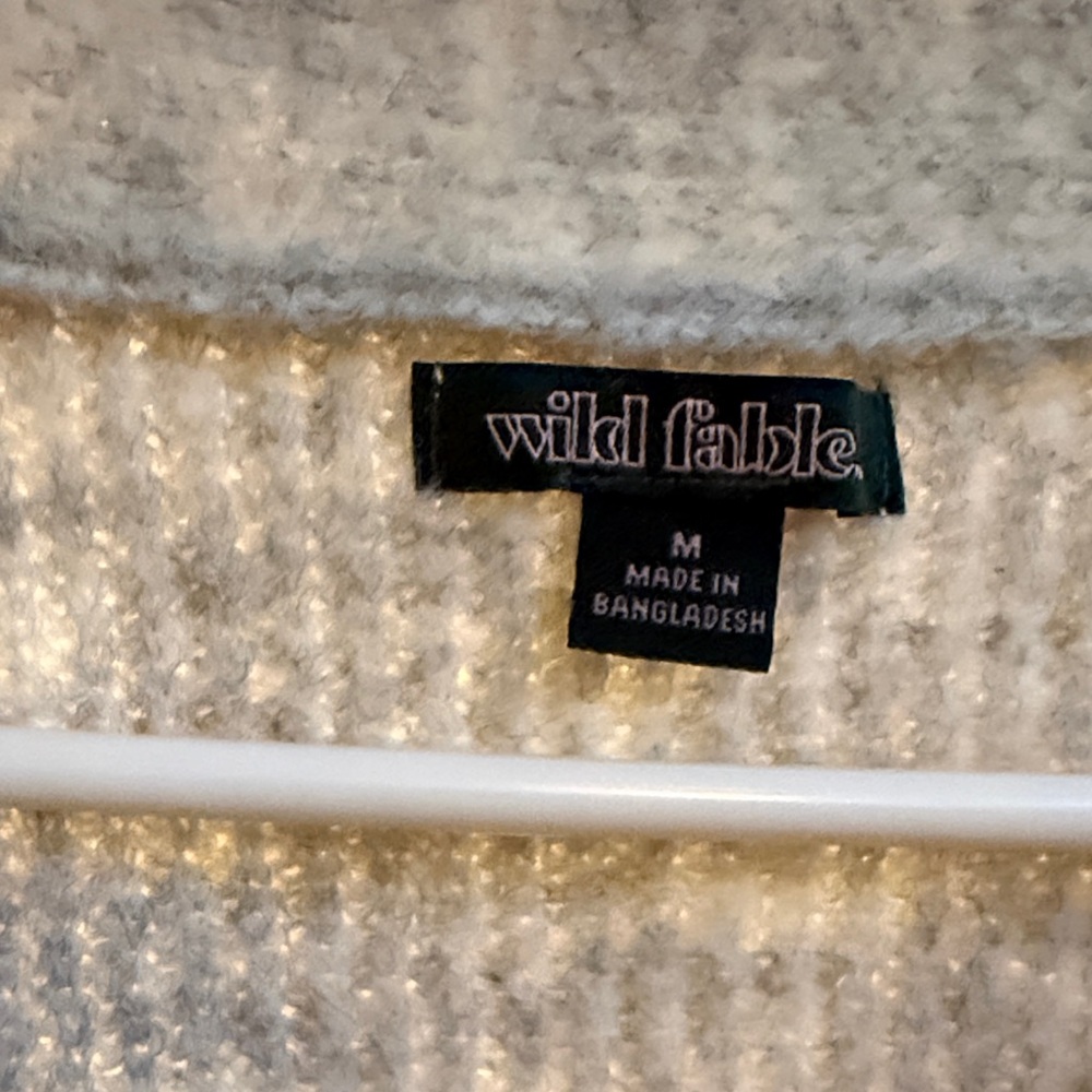wild fable Light Gray Ribbed Button-Front Cardigan - Picture 2 of 4